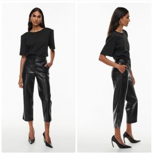 Babaton  Command Cropped Pants Vegan Leather Size 10